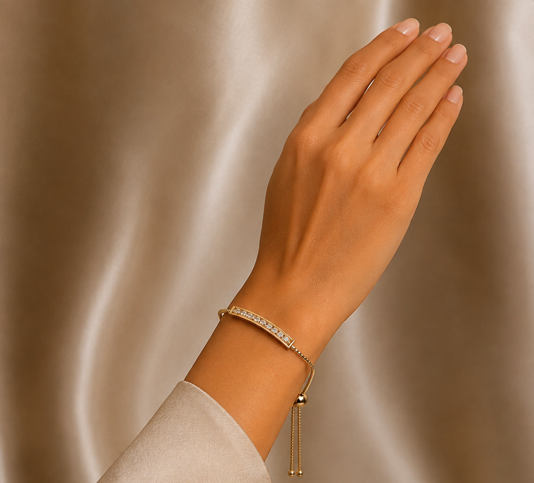 Celeste Crystal Bar Bracelet - House of Alanki