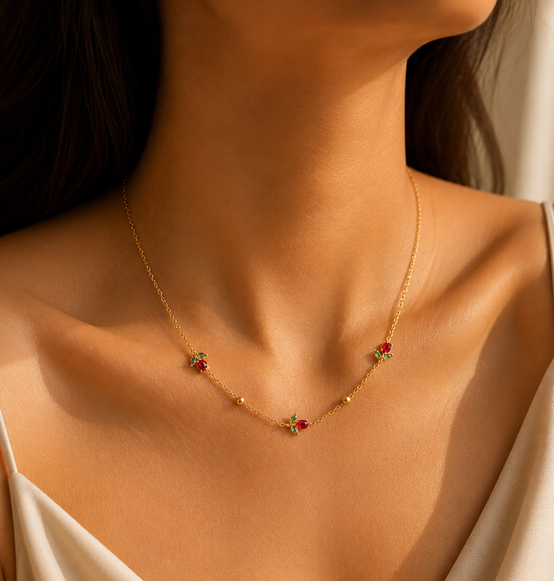 Tulip Whisper Delicate Necklace - House of Alanki