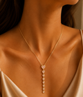 Blush Heart Cascade Necklace - House of Alanki