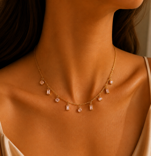 Crystal Charm Necklace - House of Alanki