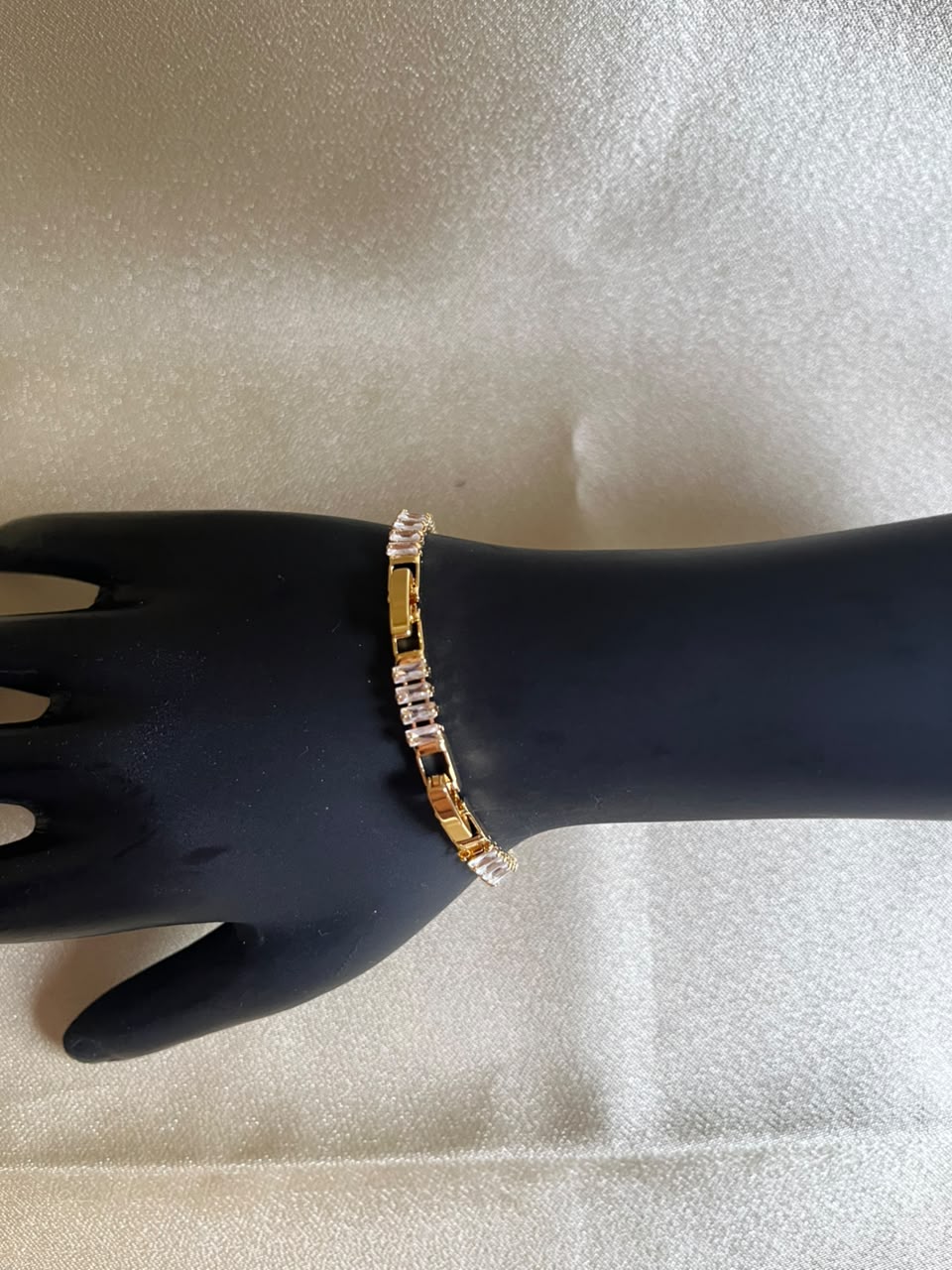 Celeste Baguette Crystal Bracelet - House of Alanki