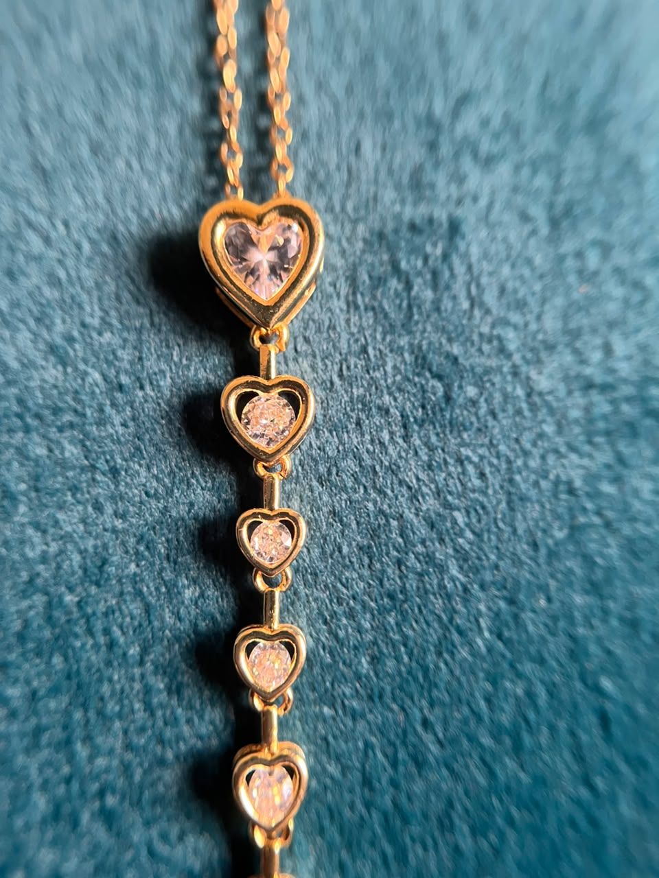 Blush Heart Cascade Necklace - House of Alanki