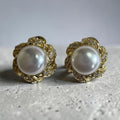 Pearl Bloom Stud Earrings - House of Alanki