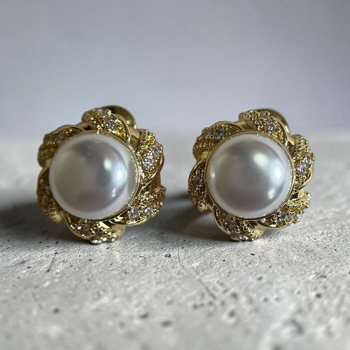 Pearl Bloom Stud Earrings