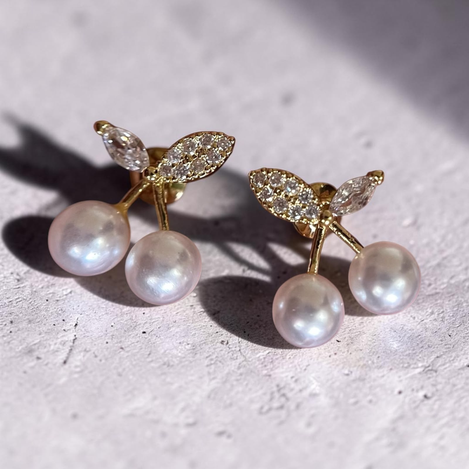 Aurelia Cherry Pearl Earrings - House of Alanki
