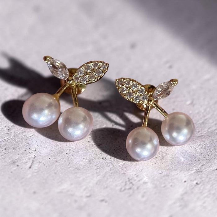 Aurelia Cherry Pearl Earrings