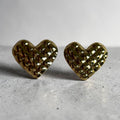 Alanki Celeste Quilted Heart Stud Earrings - House of Alanki