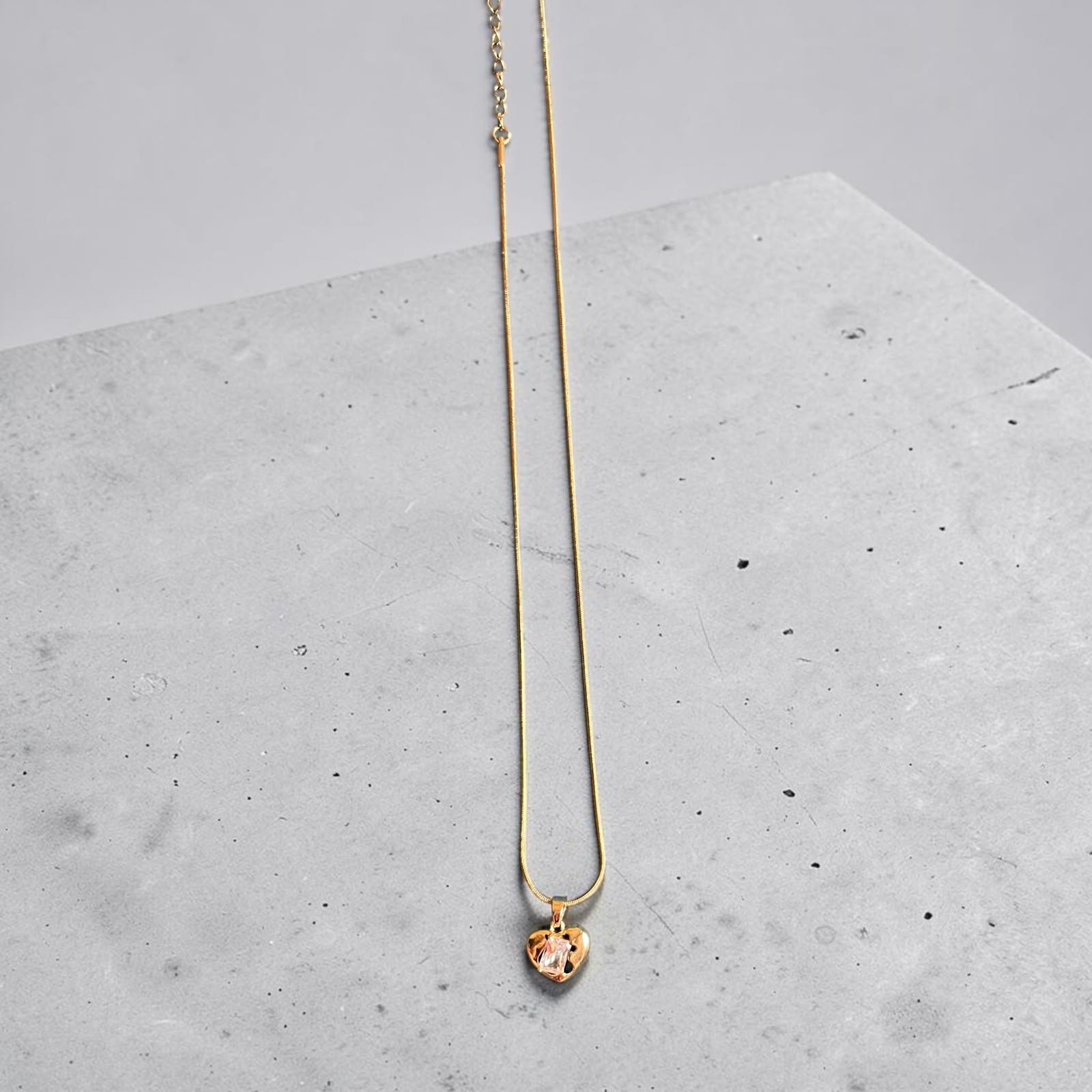 Blush Heart Pendant Necklace - House of Alanki