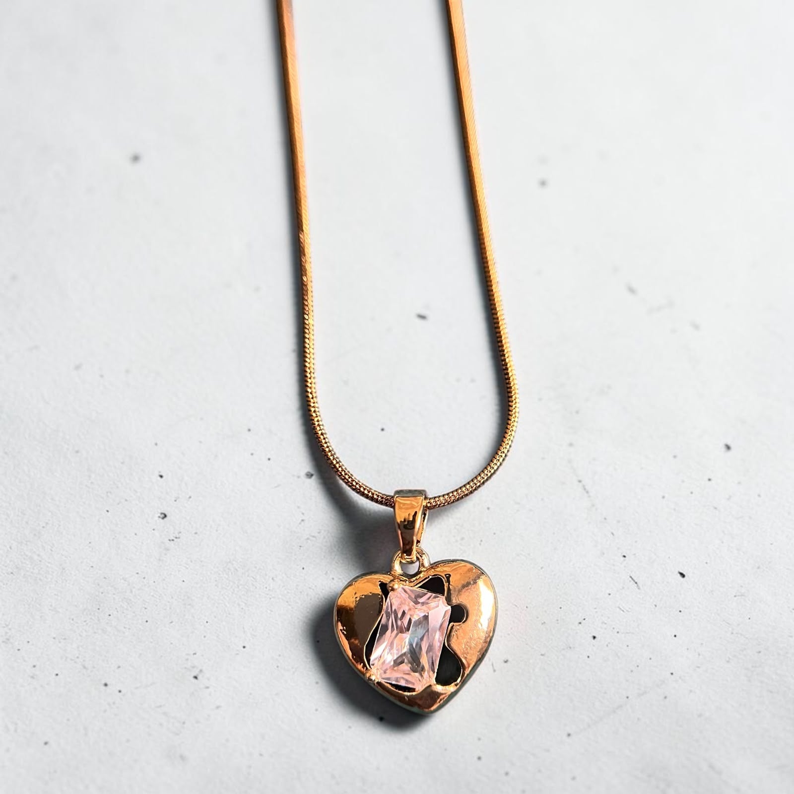 Blush Heart Pendant Necklace - House of Alanki