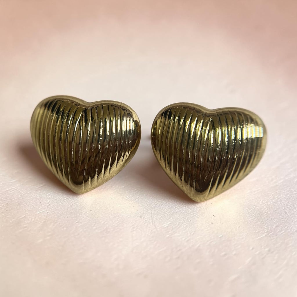 Alanki Aurelia Heart Stud Earrings - House of Alanki